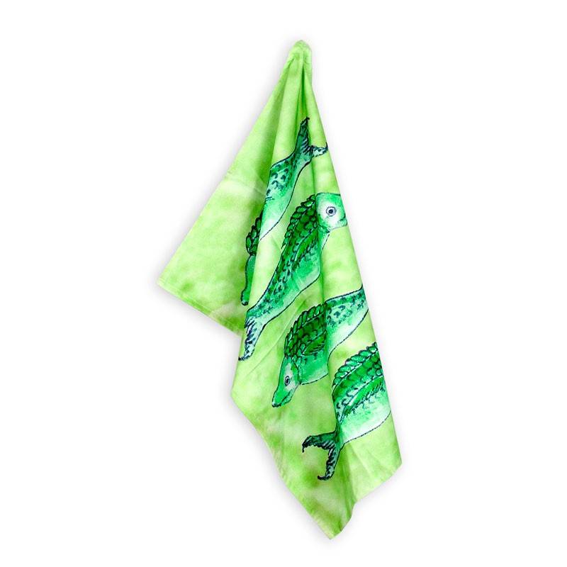 Kitchen Cloth Green Fishes